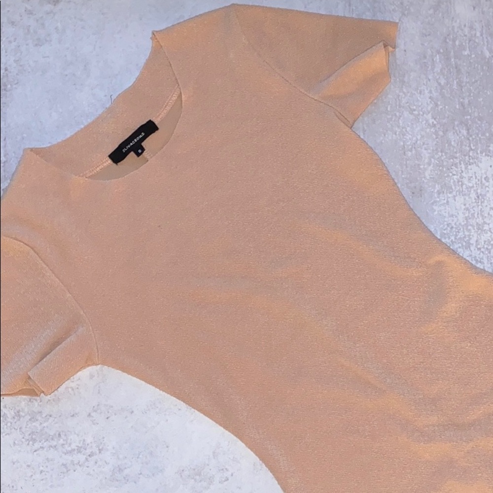 Olivaceous Beige Mini Dress